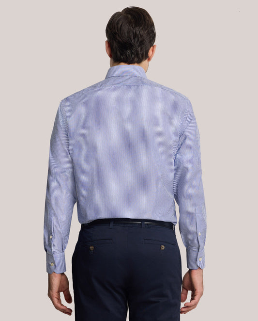 NON IRON bela košulja na pruge, klasičnog kroja, polufrancuska kragna