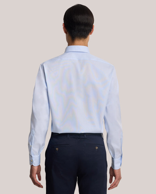 NON IRON Warsaw svetloplava  košulja, klasičnog kroja, dugmići na kragni