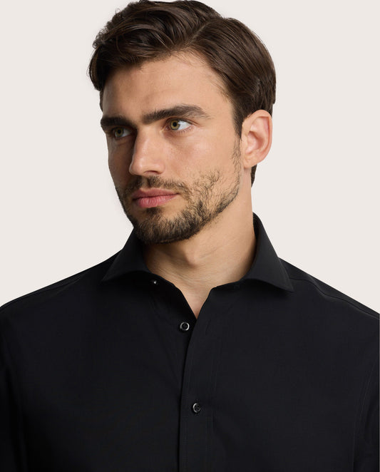 NON IRON Bristol slim fit crna košulja
