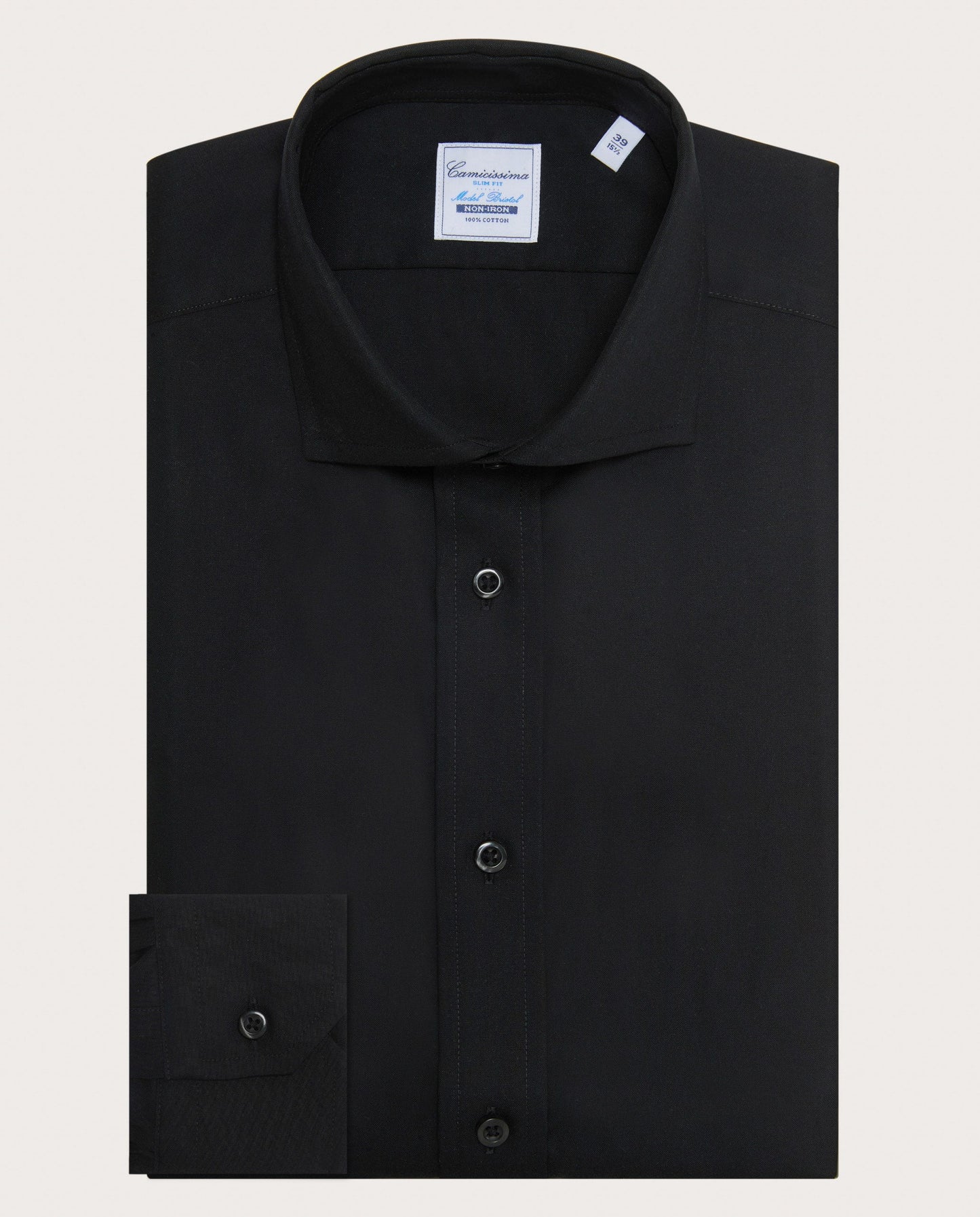 NON IRON Bristol slim fit crna košulja