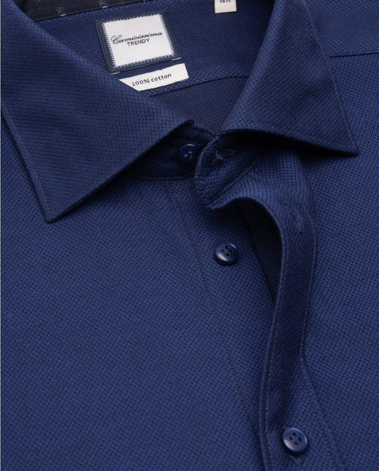 Teget košulja Trendy Dobby