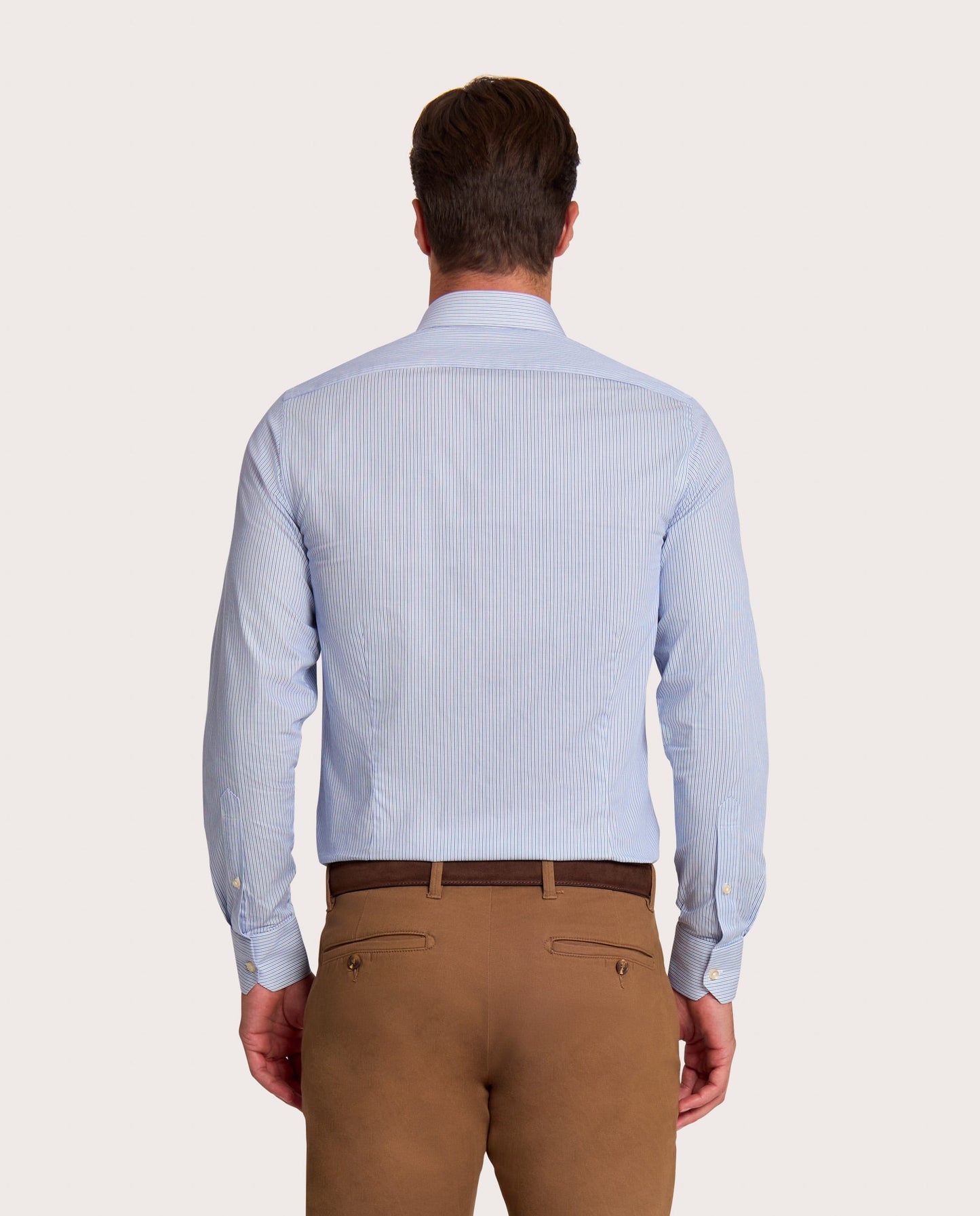 Muška košulja od twill pamuka na pruge – plava, extra slim fit