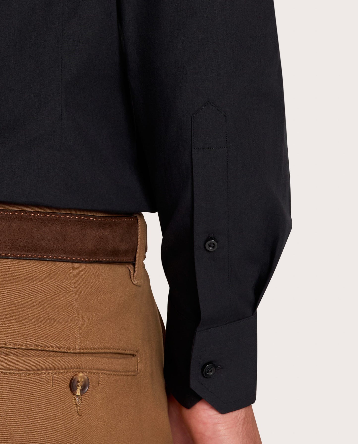 Muška košulja od popelina – crna, extra slim fit