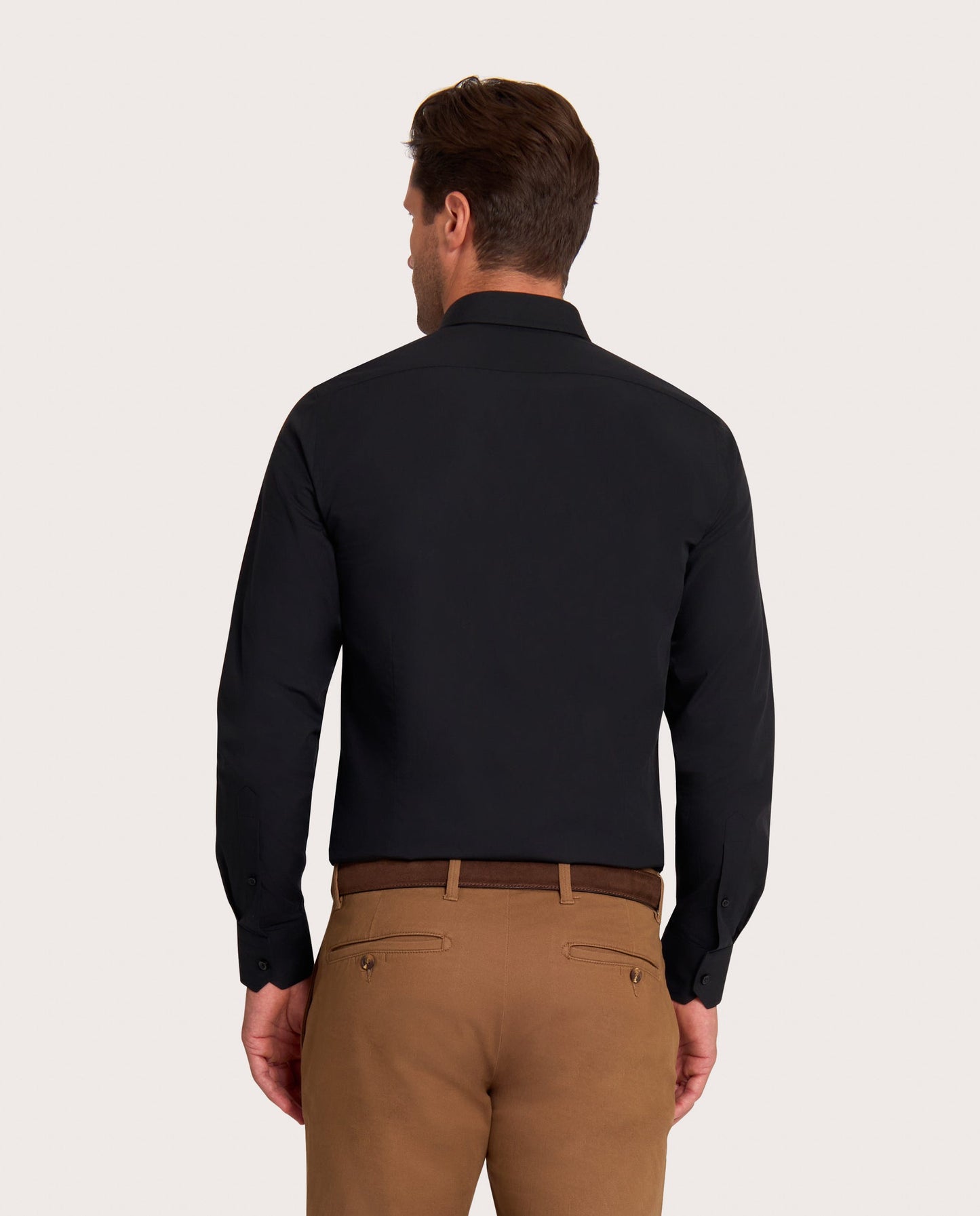 Muška košulja od popelina – crna, extra slim fit