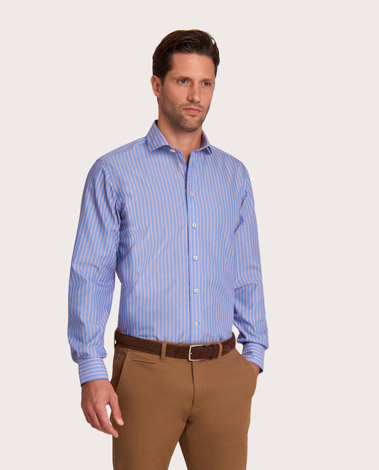 NON IRON košulja na pruge, francuski okovratnik