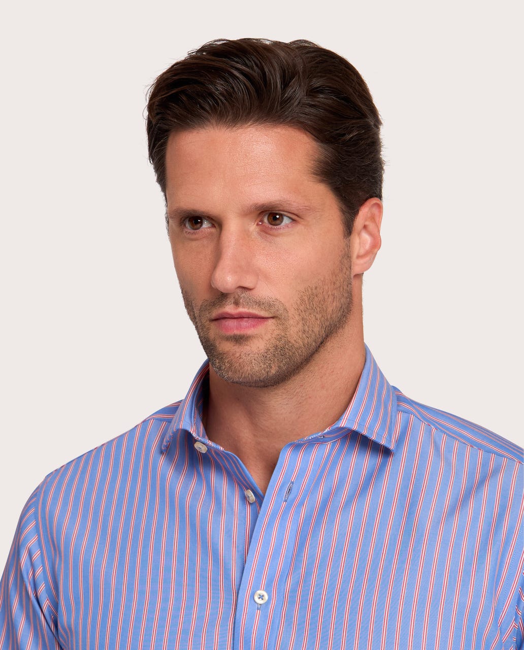 NON IRON košulja na pruge, francuski okovratnik