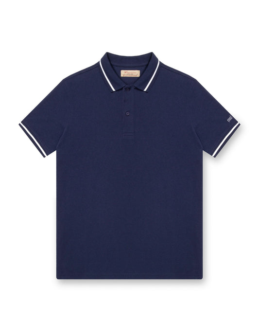 Plava pamučna polo majica