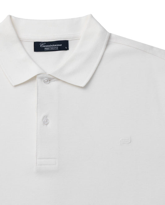 Breathe polo majica bela – 100% pamuk, bez tragova znoja