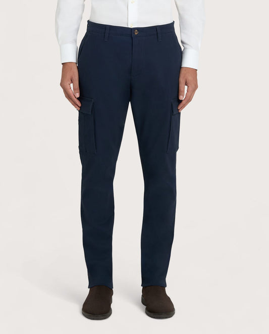 Muške cargo pantalone tamnoplave, slim fit