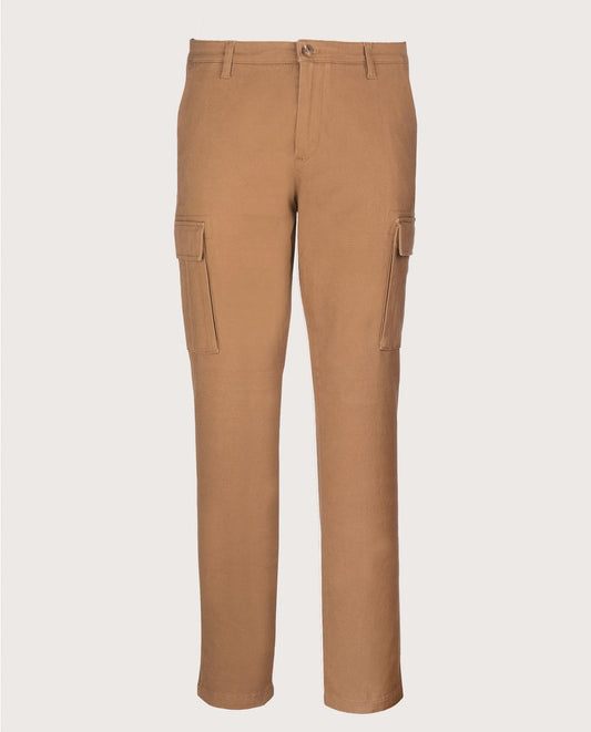 Muške cargo pantalone braon, slim fit