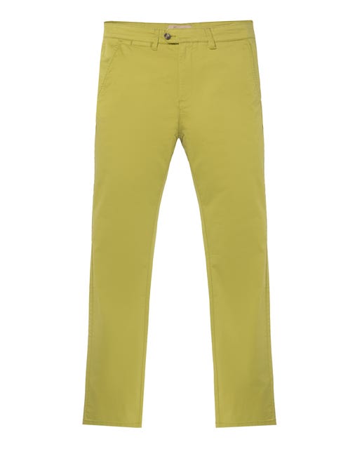 Zelene chino pantalone od pamučnog kepera