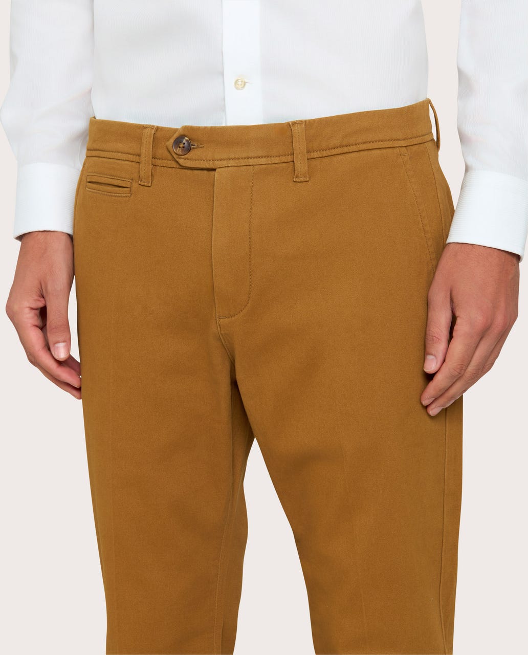 Muške chino pantalone senf, slim fit