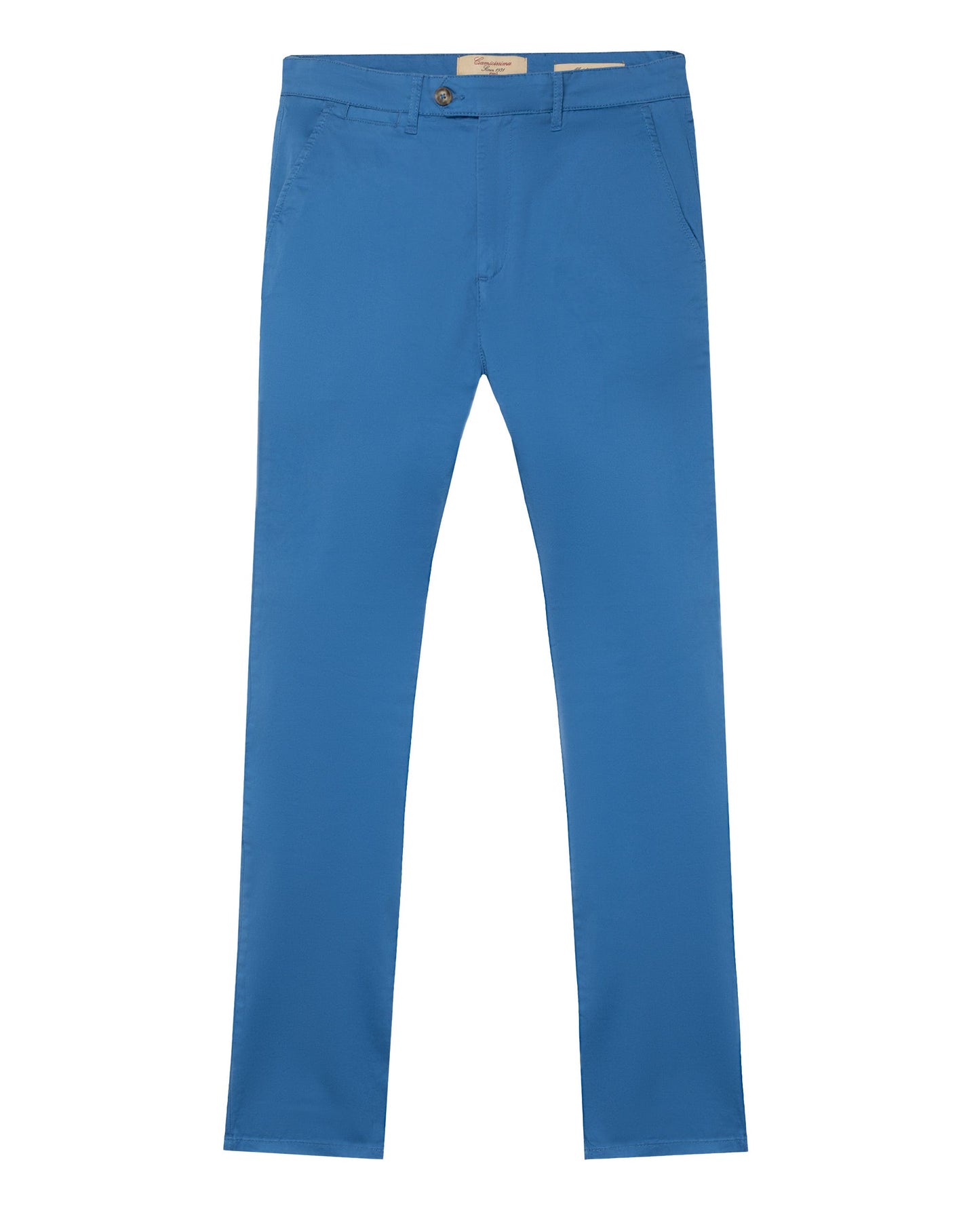 Azurno plave pamučne chino pantalone