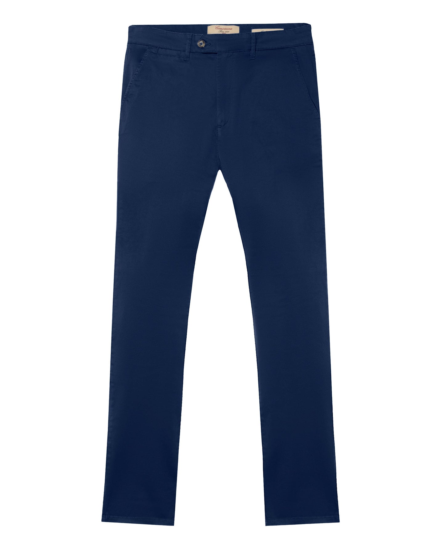 Plave pamučne chino pantalone