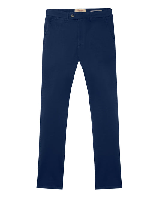 Plave pamučne chino pantalone