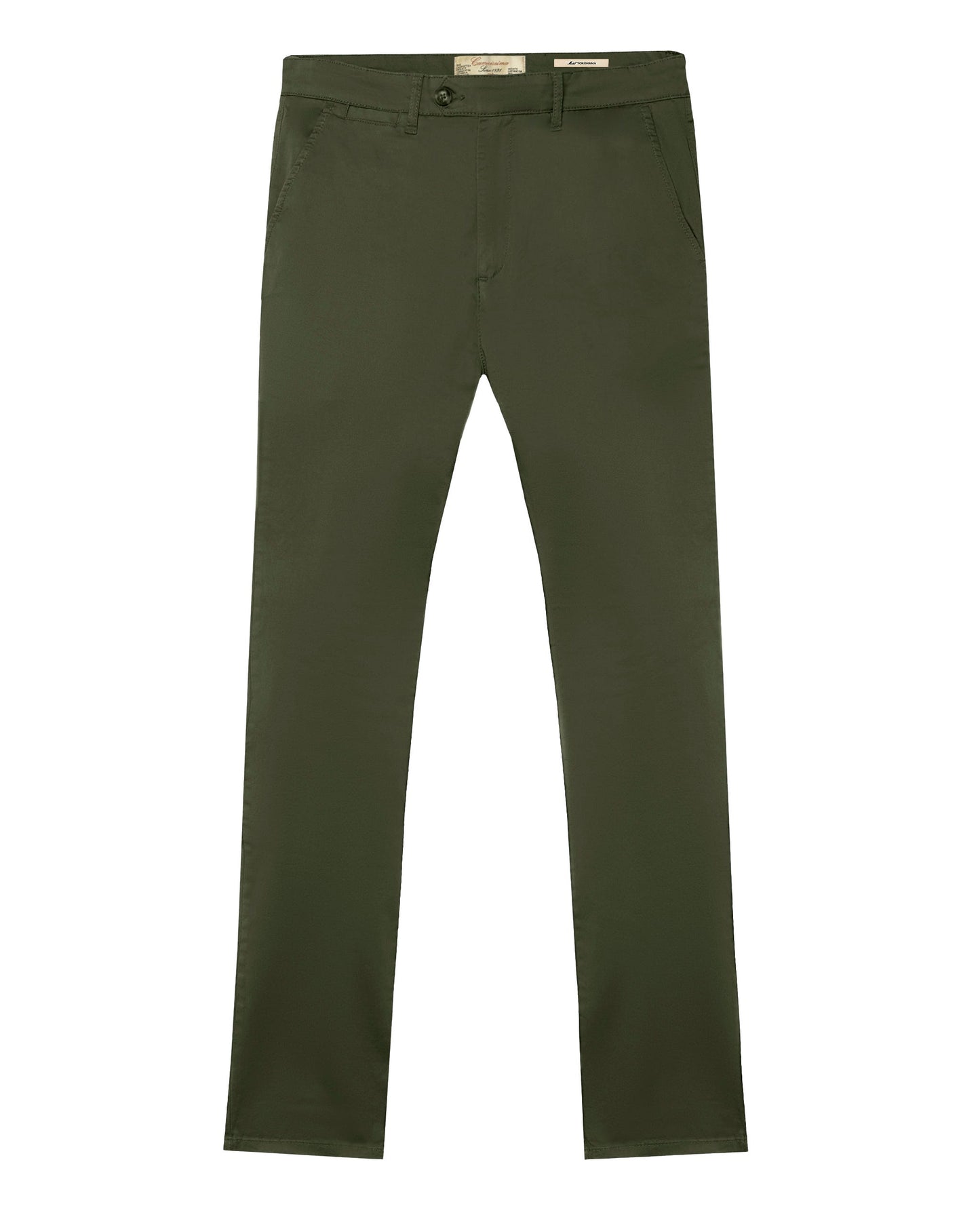Maslinastno zelene pamučne chino pantalone