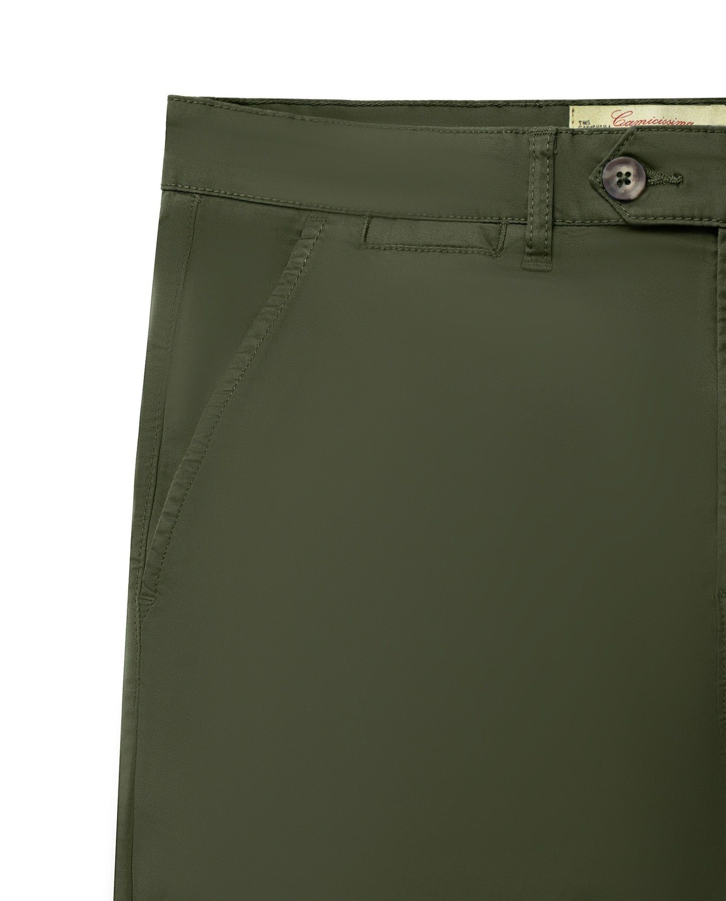 Maslinastno zelene pamučne chino pantalone