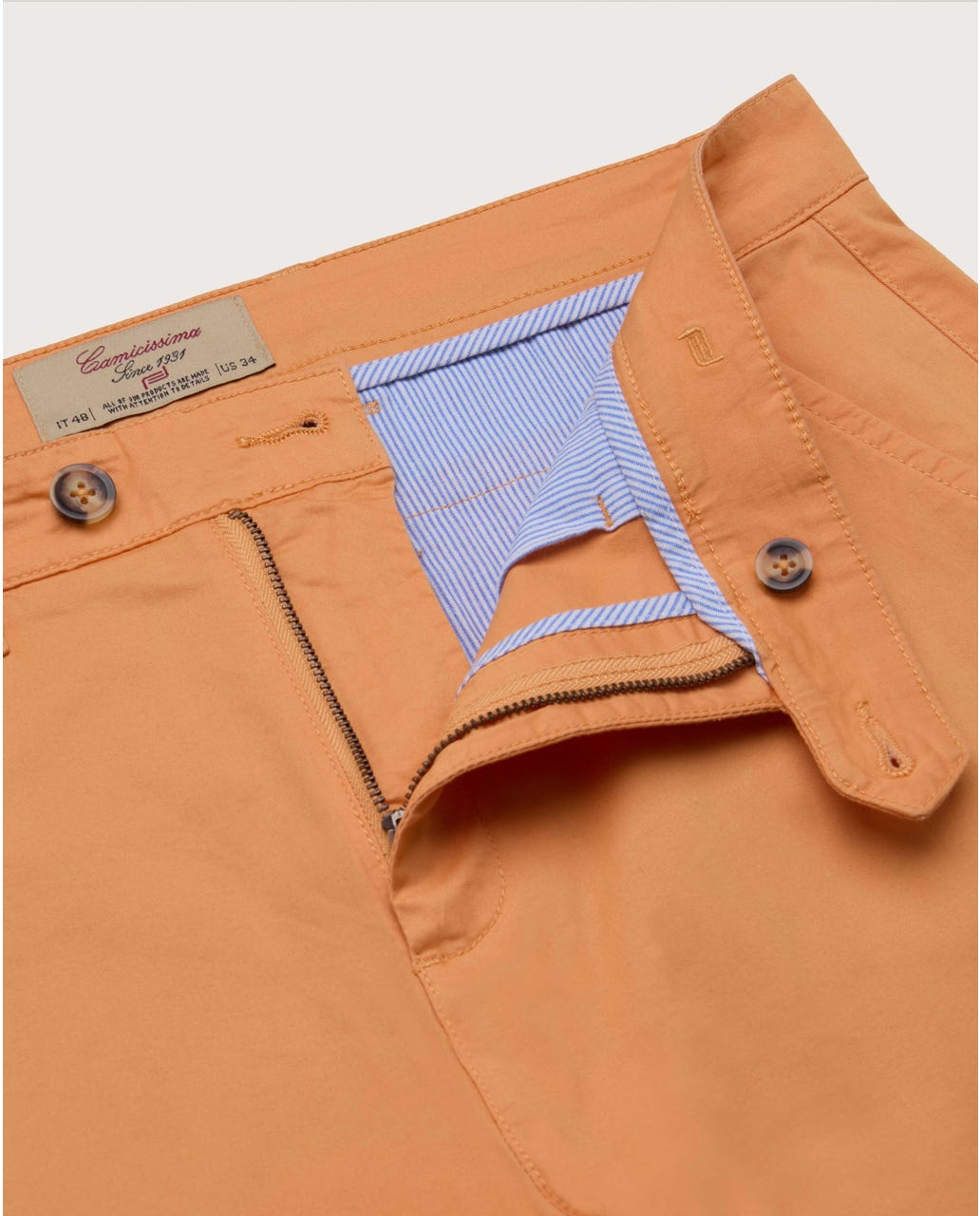 Chino pantalone od pamučnog kepera – boja breskve