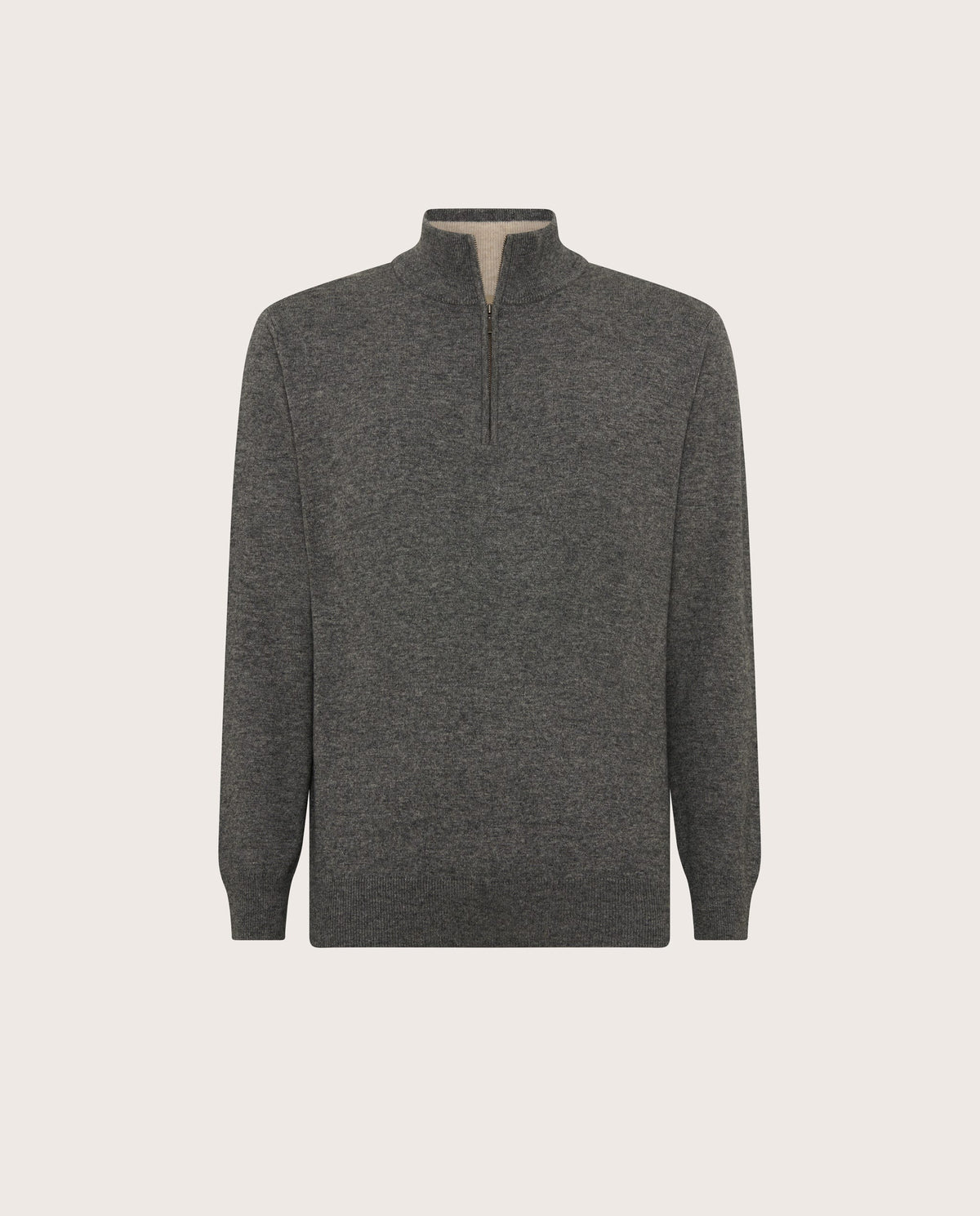 Half Zip siva muški džemper