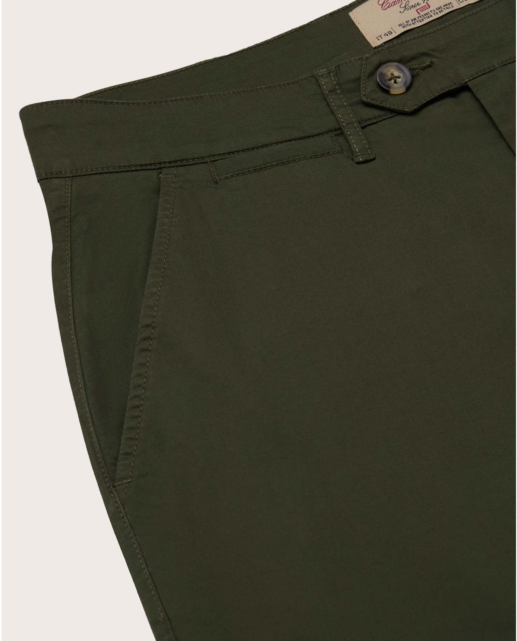 Chino pantalone Yokohama od pamučnog kepera, maslinasto zelena