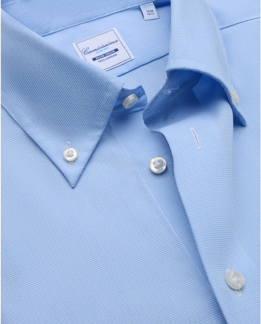 NON IRON muška plava košulja, button down