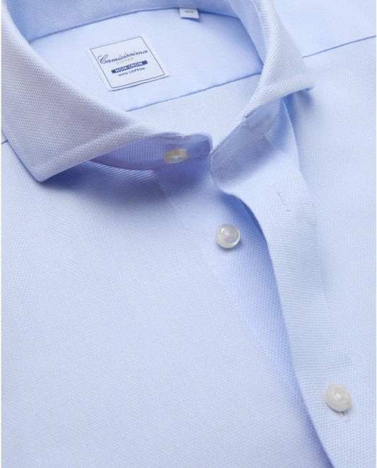 NON IRON plava muška košulja, ekstra uski kroj
