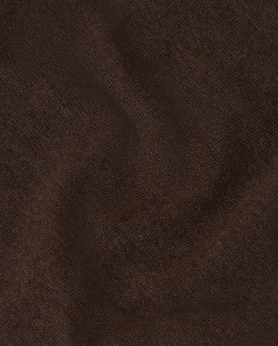 Half Zip braon muški džemper