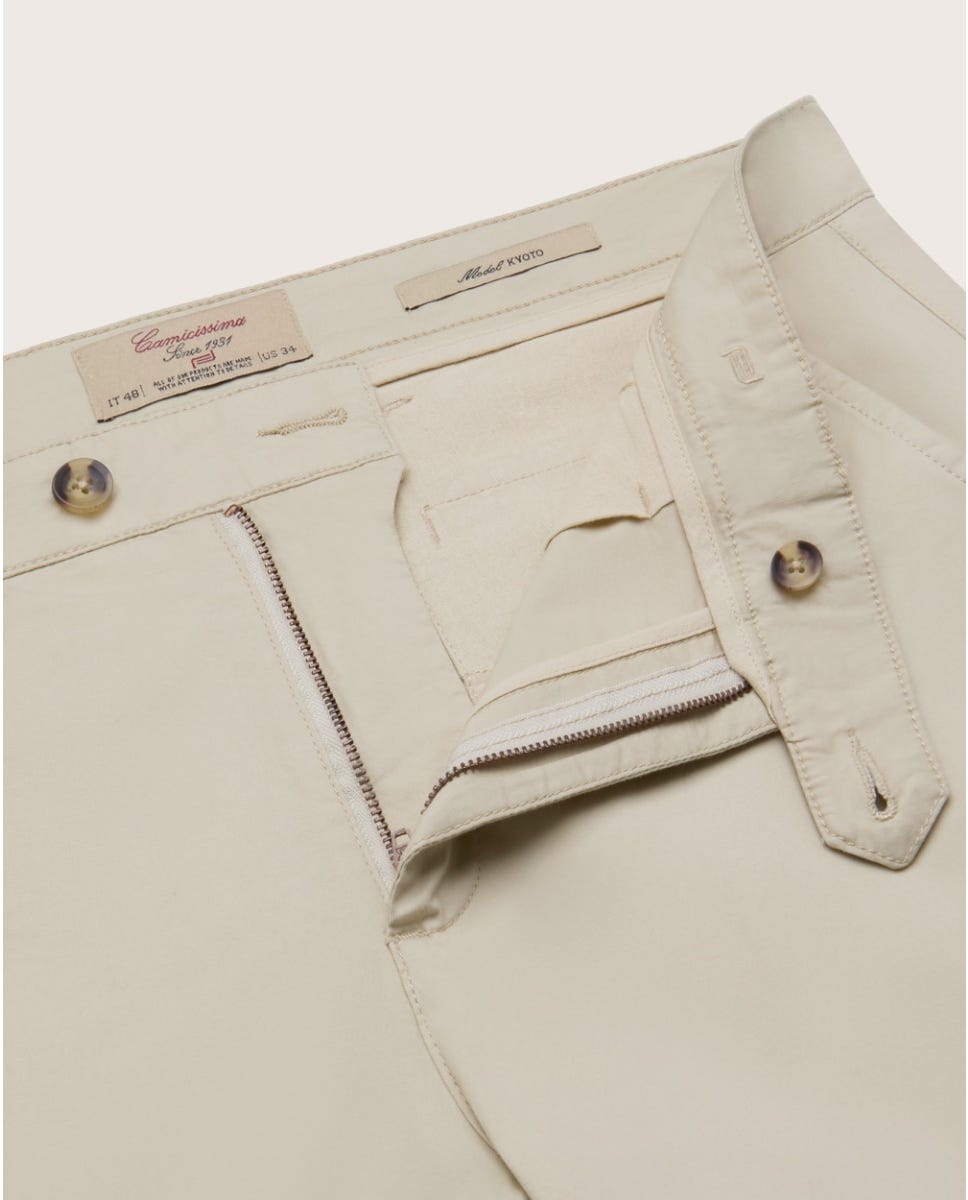 Chino pantalone Kyoto od pamučnog kepera, bež